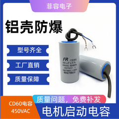 CD60 アルミシェル防爆始動コンデンサ単相モーターウォーターポンプ始動コンデンサ 200/250/300/400/450U
