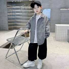 男童秋装外套2024新款儿童炸街中大童夹克上衣洋气秋季棒球服潮款