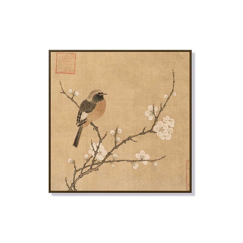 宋代美学花鸟装饰画复古禅意国风挂画新中式茶室办公室书房壁画|undefined