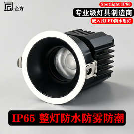 企方LED防水射灯嵌入式 IP65桑拿房120W游泳池深防眩洗浴澡堂孔灯