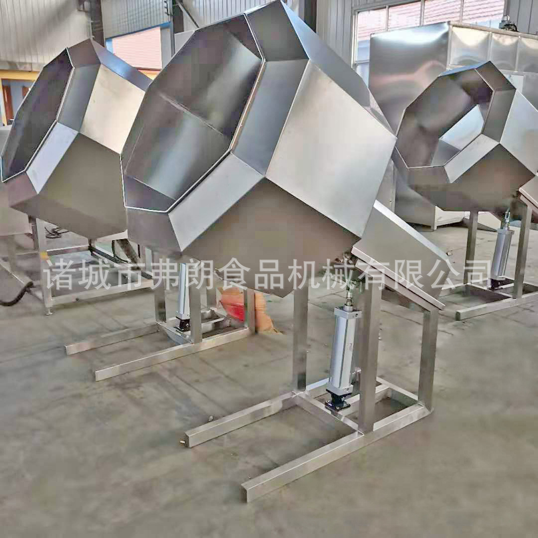 油炸食品调味拌料机 不锈钢八角拌料机厂家 口水面调味拌料机
