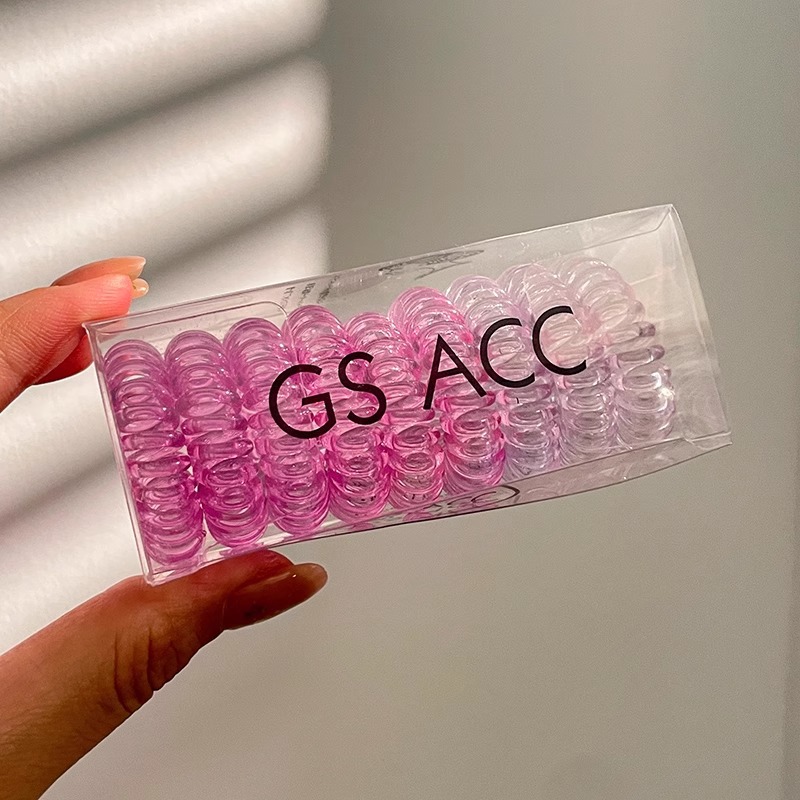 Coreano inns color gelatina alta sensación línea telefónica anillo de cabello de alta altura correa elástica anillo de cabello de cabello de cabeza adornos de cabello