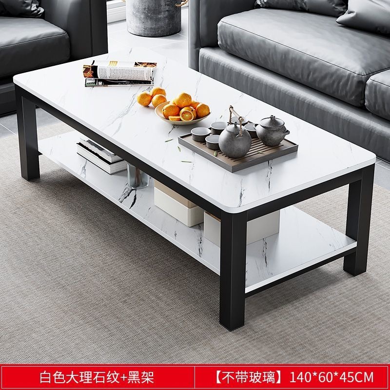 Sala de estar pequeña mesa de té doméstica simple moderna mesa de té de vidrio templado nueva mesa de té de lujo rectangular ligera image 11