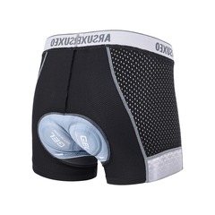 Aceoo men's cycling underwear boxer mesh breathable quick-drying thickened silicone seat cushion cross-border