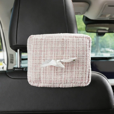 Tissue Box for Women, Car tissue box/set - chanel-inspired-pink-tissue-box-cover