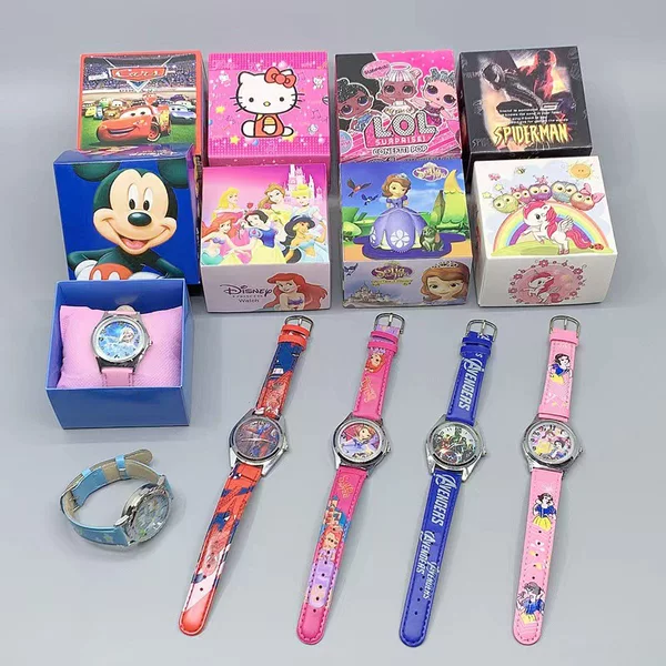 Children's Cartoon Toy Watch Kindergarten Student Gift Watch Boxed Boys and Girls Gift Clamp Machine Electronic Watch