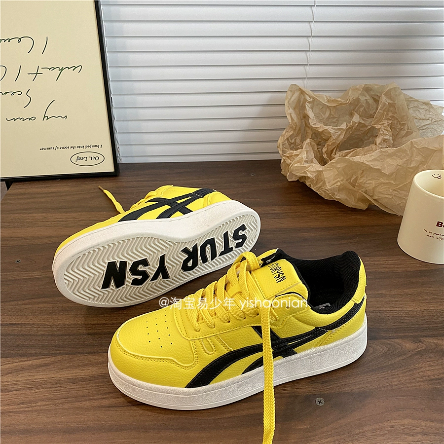 Женские винтажные нишевые желтые кроссовки, модные в Instagram, новые летние универсальные немецкие кроссовки для пар с низким верхом 2025 года.