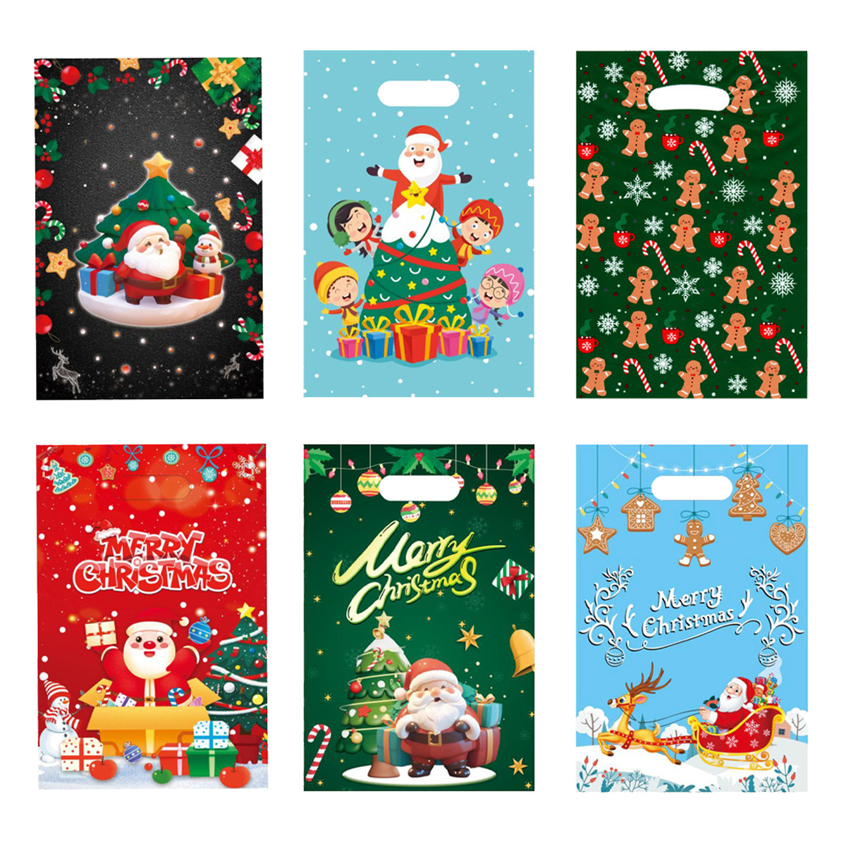 跨境圣诞节铝膜礼品袋 圣诞老人儿童卡通糖果袋 聚会生日派对回礼