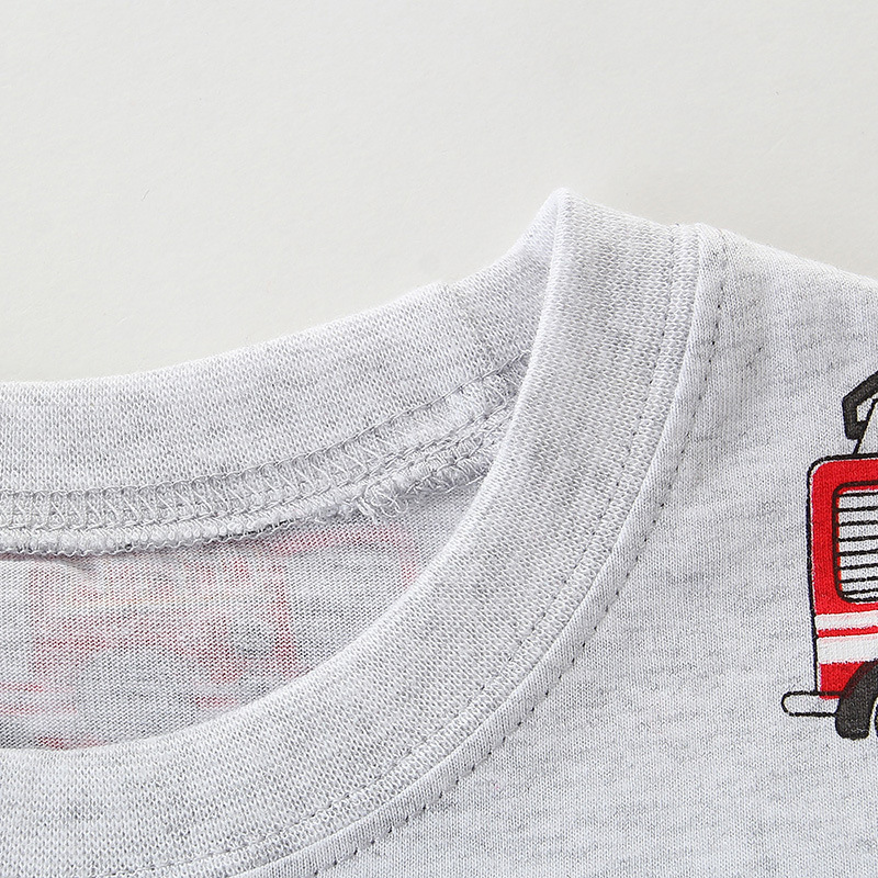 Camiseta de manga corta para niños de estilo europeo y americano camiseta de verano para niños nuevos cuello redondo de dibujos animados para niños