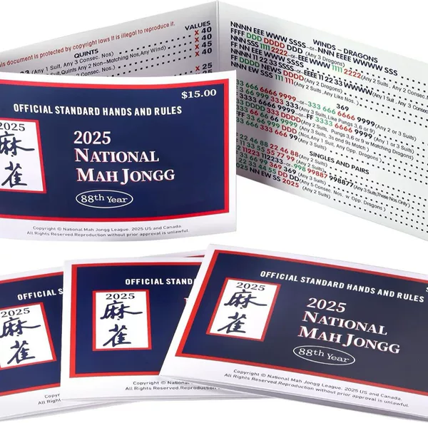 Amazon's New Mahjong Scoring Card Rule Card Mahjong Cards New Product Fun Desktop Mahjong Cards
