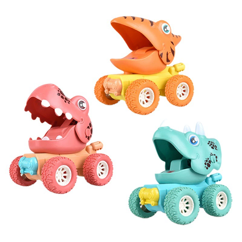 Трансграничный динозавр пресс игрушечный автомобиль выдвижной инерционный автомобиль сова модель животного 3 стойла оптом детские игрушки 6
