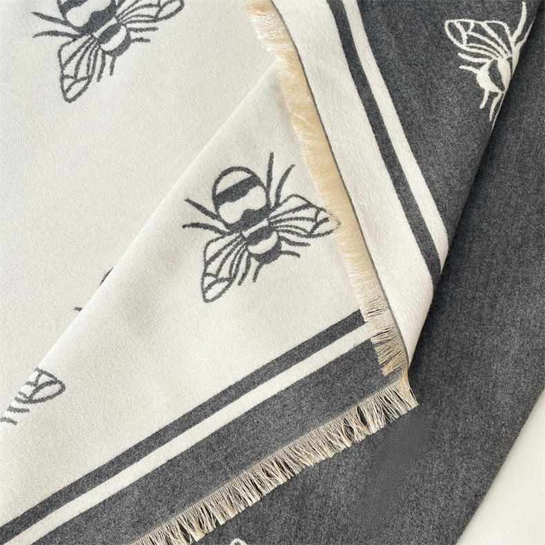 Herbst und winter neue temperament biene großen quadratischen schal urlaub stil kaschmir warmen schal schal_voghion.com