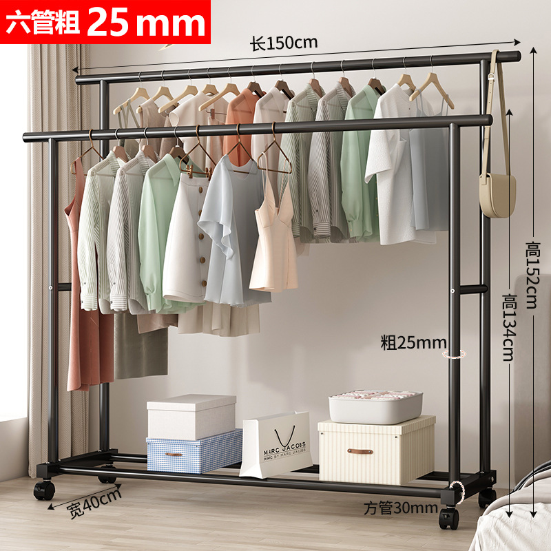 더블 폴 1.5 m-검정 [25 라운드 추가 두께] + 휠