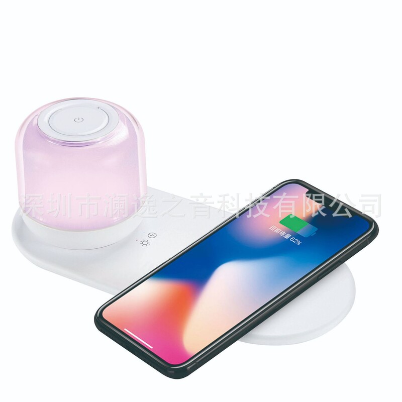 Bluetooth小型スピーカー ワイヤレス充電器 ホームナイトライト サブウーファー 卸売 LEDデスクランプ ナイトライト|undefined
