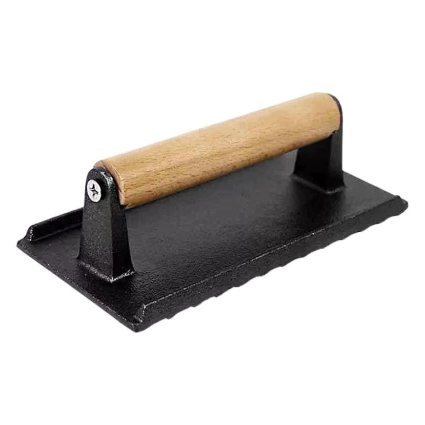 Чугунное жареное мясо Пресс мясная тарелка для жарки стейка прямоугольная круглая полосатая тарелка для барбекю без покрытия поставка оптом и в розницу