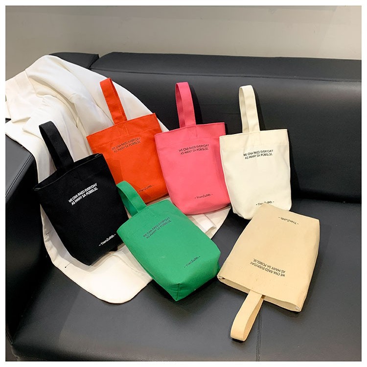 Amazon suministro transfronterizo/INS estilo hervidor de agua bolso de color sólido mini bolso Portátil Bolsa de lona bolso de la momia femenina