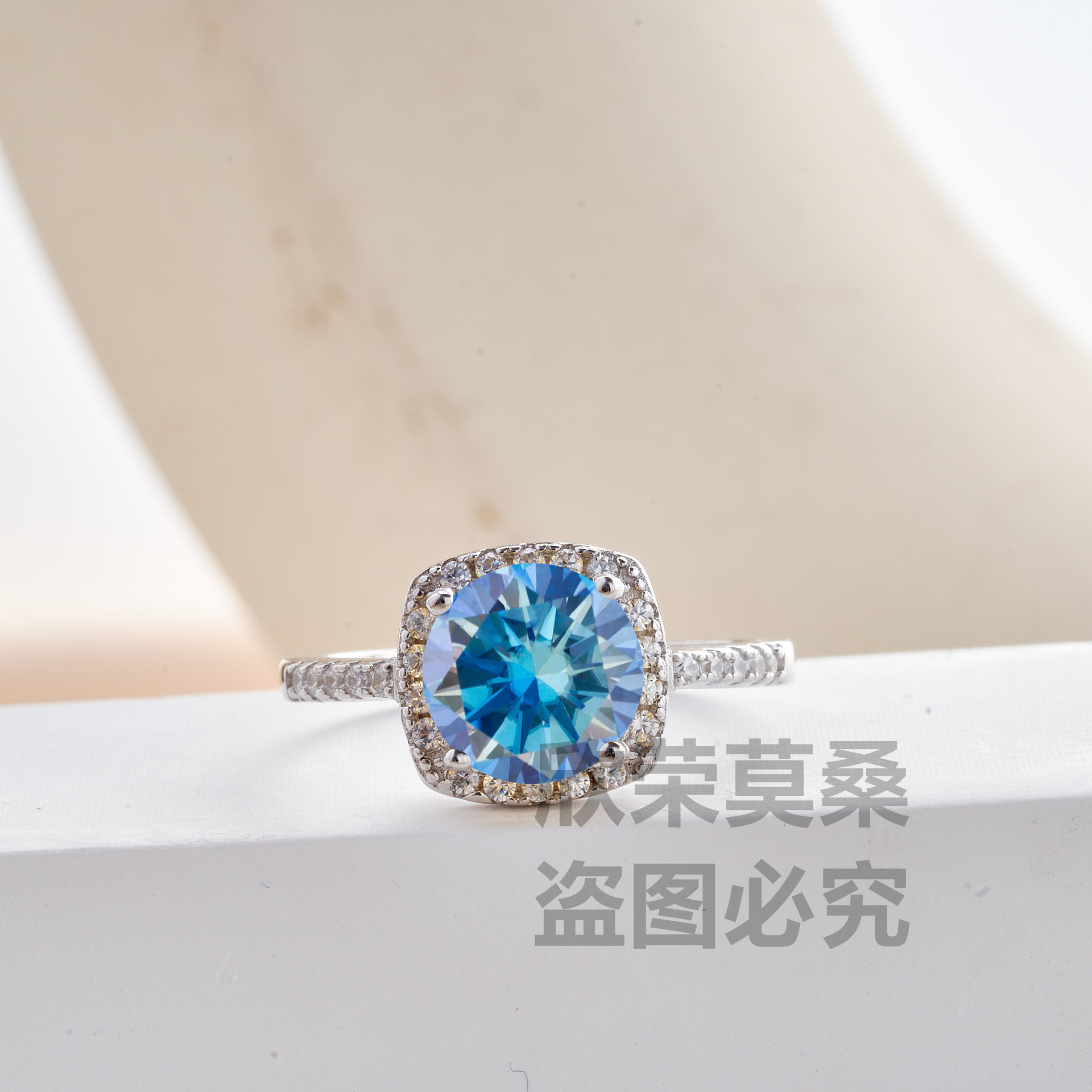 925 anillo de plata esterlina 3 quilates 9mm aniversario color moissanita anillo de compromiso fábrica transfronteriza al por mayor