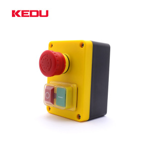 KEDU KEDU KJD17D-2 power failure under voltage protection push emergency stop button switch IP54 cross-border Electromagnetic switch
