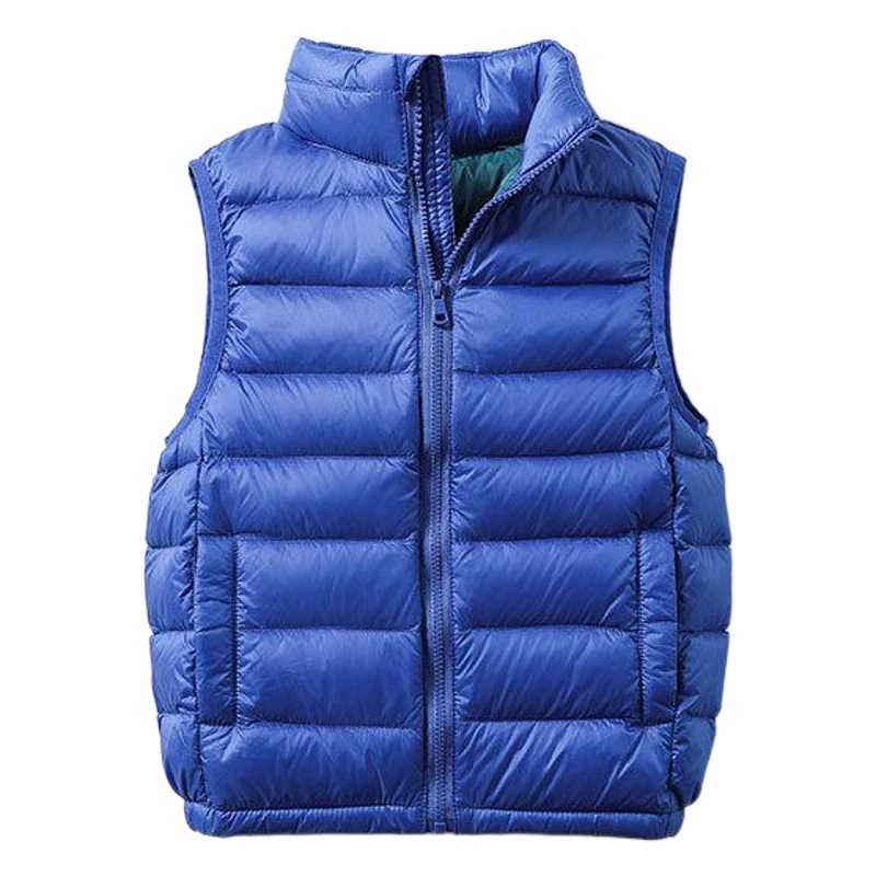 Оптовая цена, детский легкий пуховик для мальчиков и девочек, большие дети, маленькие дети, зимний жилет на утином пуху, жилет
