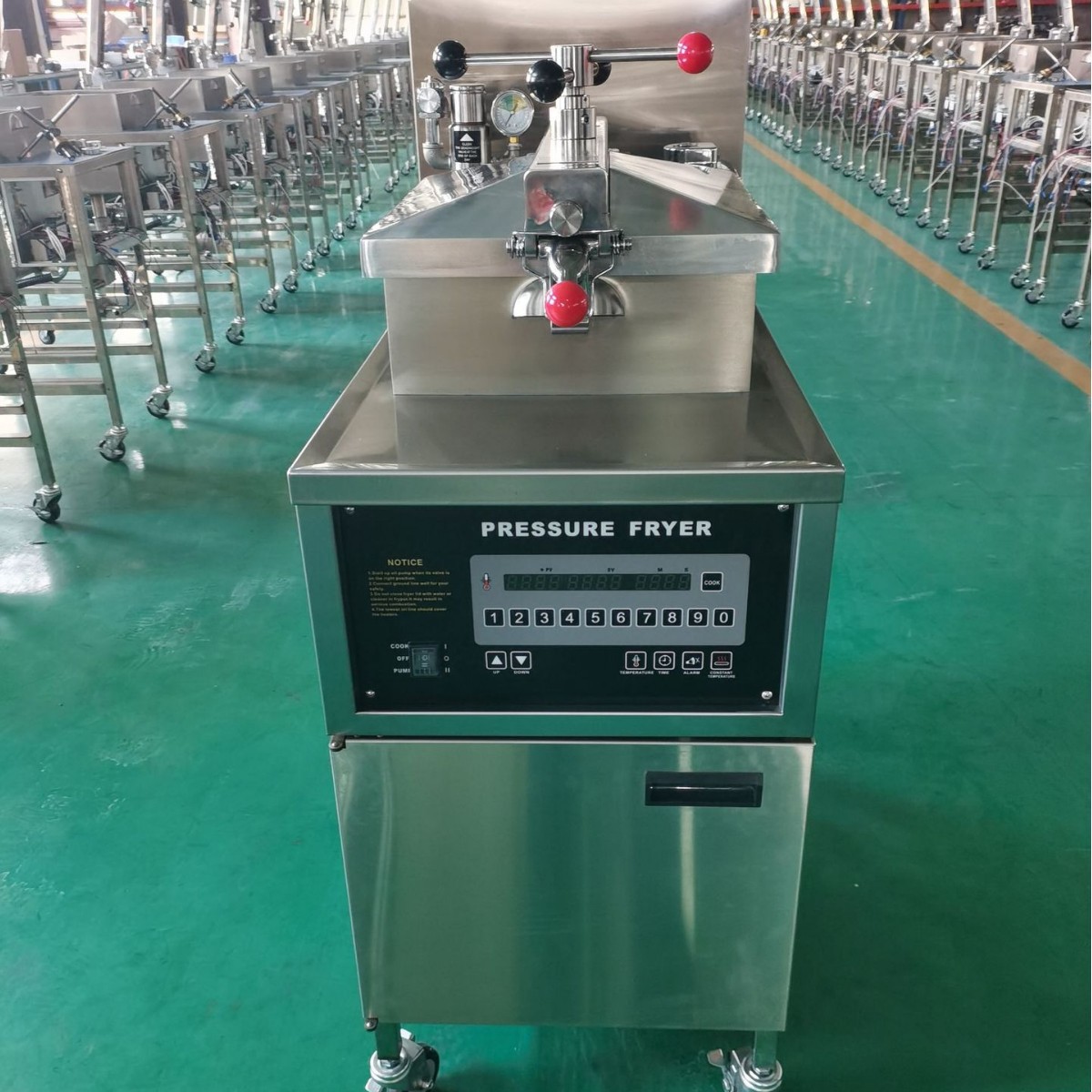 Lianfu PFE - 800 freidora de pollo a presión de calefacción eléctrica freidora de alta presión con sistema de filtro automático de aceite freidora