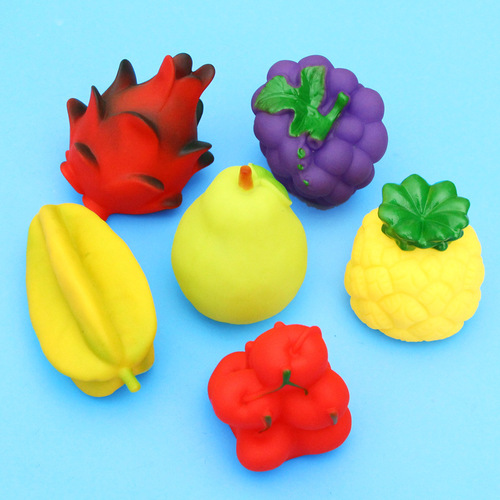 Simulated fruits and vegetables pinch and scream toy baby early education kindergarten small gift children's play house toy