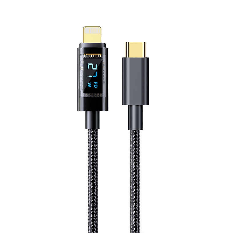 Cable de Datos Transparente de Carga Rápida 100W 30W 6A PD Type-C Tejido image 9