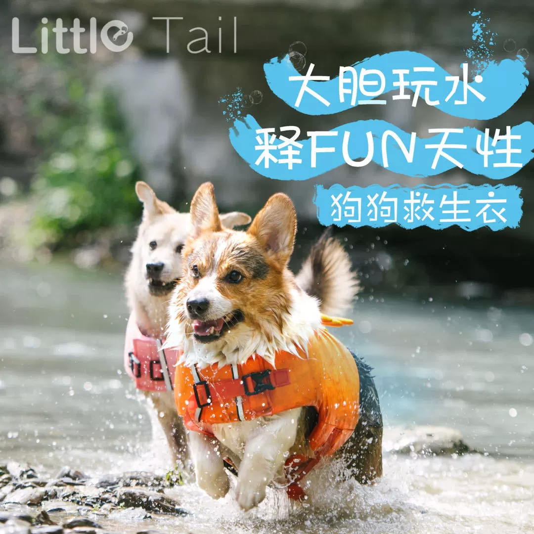 Летняя защита от утопления собак Спасательный жилет Летняя уличная игра в воде Сильная плавучесть Одежда Corgi Fa Dou Большая собака