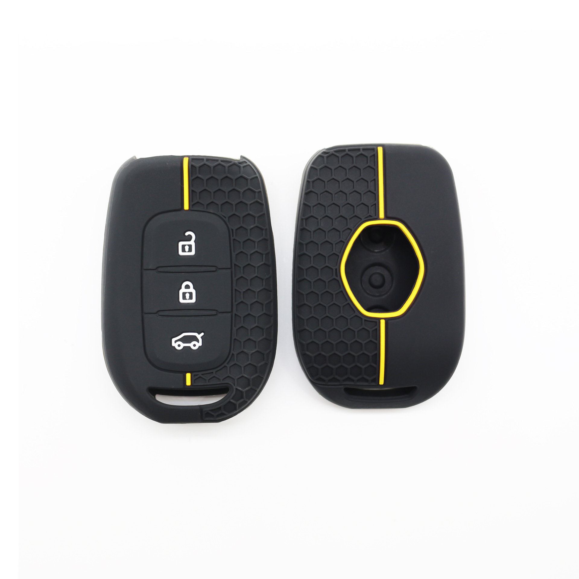 Cross-border applicable Renault Coreau Folding 3-key Hollow Silicone Key Case Corega Honeycomb Key Case
