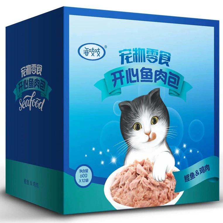 @ Dali Cat Sea Screaks Happy Fish мясо мешок для кошек влажный корм мешок для кошек закуски 60 г