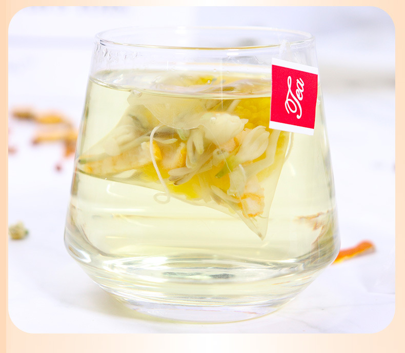 Three Flower Tea San Hua Cha 20g Individual Sachets Jasmine Honeysuckle Chrysanthemum Herbal Blend preparation
