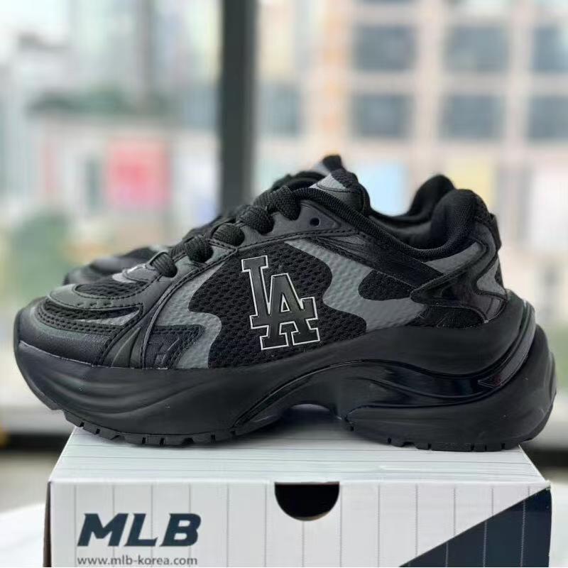 公司级新款 MLB张凌赫同款复古流浪鞋厚底增高老爹鞋NY运动情侣跑|undefined