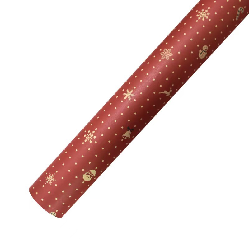 Fabricantes al por mayor de papel de embalaje de Navidad cinta de regalo de Navidad papel de regalo de gran tamaño kraft ins viento image 11