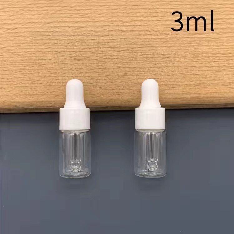Botella de goteo botella de aceite esencial botella de esencia cosmética líquido muestra pequeña botella vacía portátil botella de vidrio 5 / 10ml