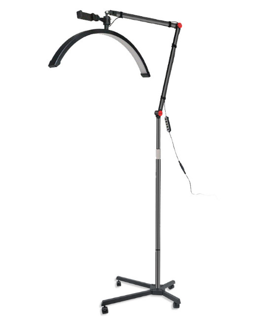 Transfronterizo Lámpara de belleza de piso de medio mes de 24 pulgadas en forma de U tatuaje de pestañas ceja tatuaje relleno Luz Portátil protección para los ojos luz LED