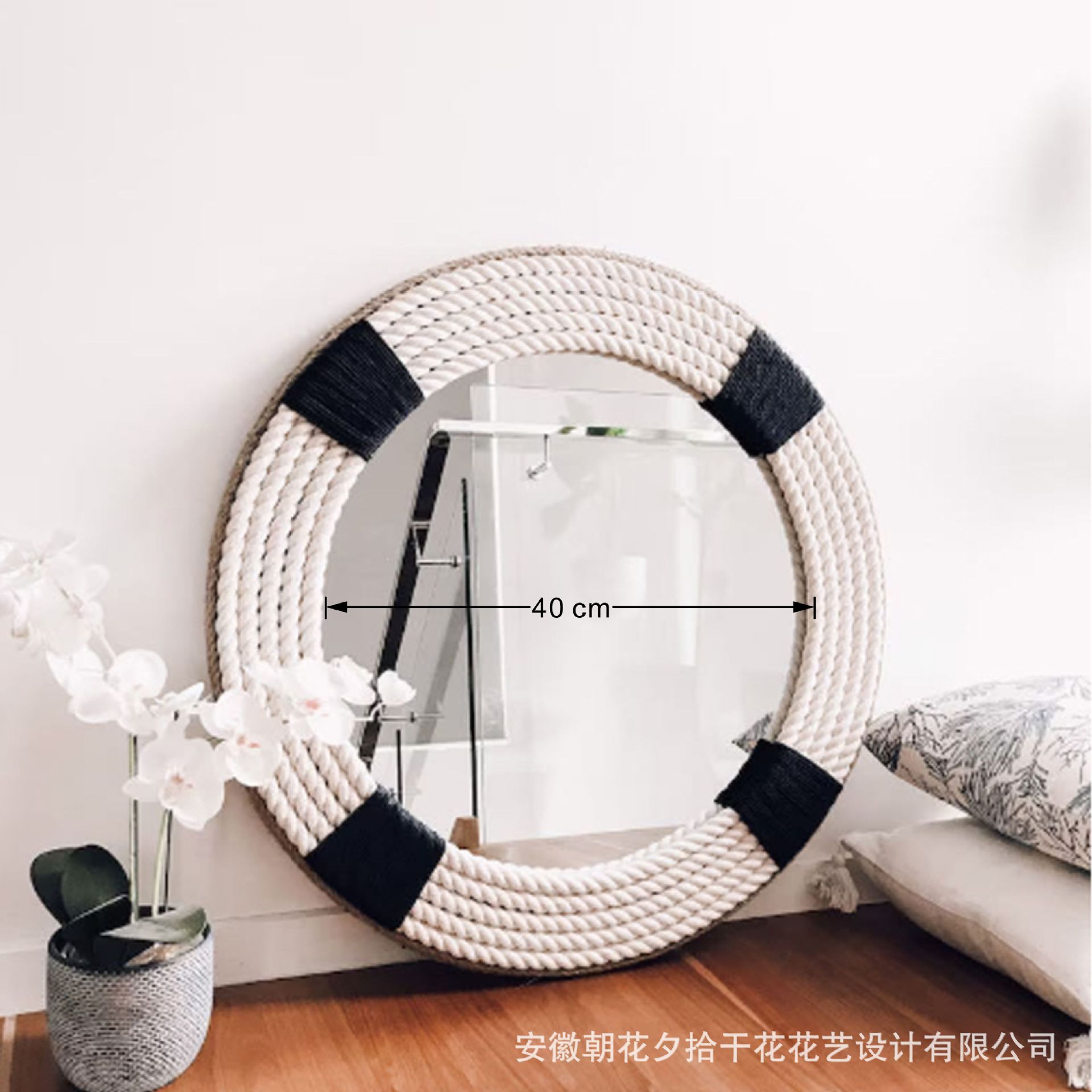 Hecho a mano creativo maquillaje espejo Mesa espejo pasillo dormitorio B & B Hotel colgante espejo decorativo salón pared