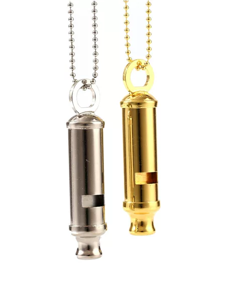 High-Quality Outdoor Metal Whistle, High-Frequency Hard-Handle Stainless Steel Long Whistle, Brass Whistle, Life-Saving Whistle