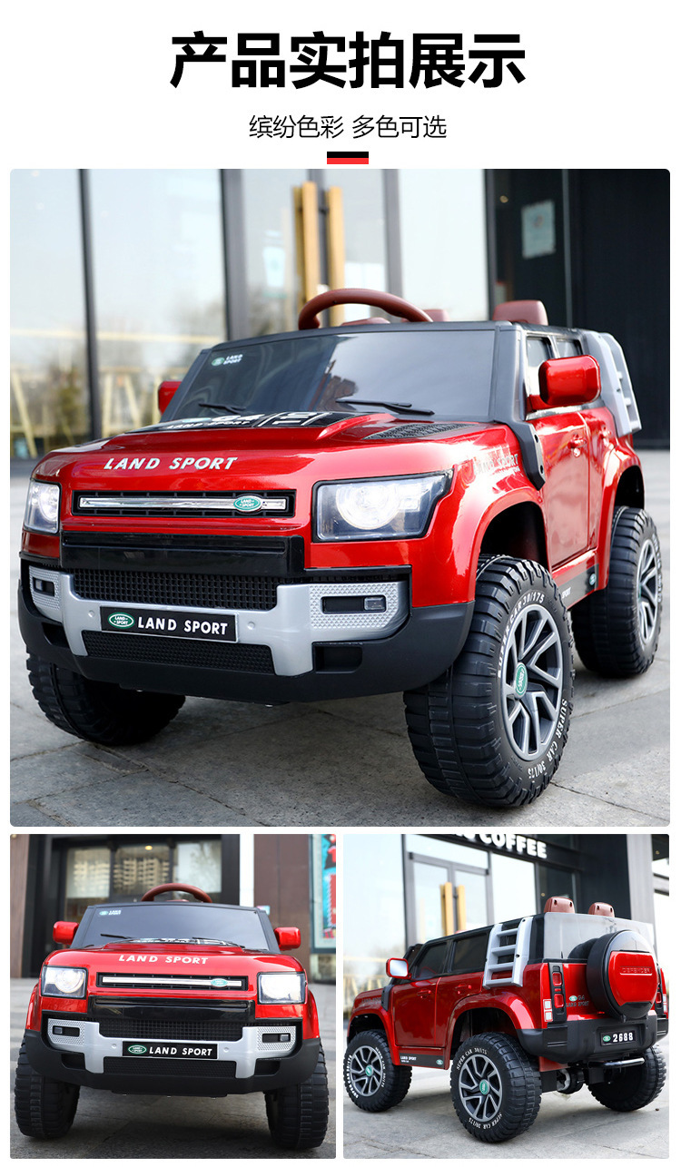 Coche eléctrico para niños vehículo todoterreno grande con tracción en las cuatro ruedas con control remoto coche de juguete para niños portátil