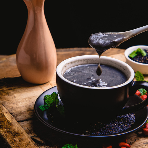 Our Wugufang Black Babao 500g/can Black Babao Powder Black Sesame Walnut Powder