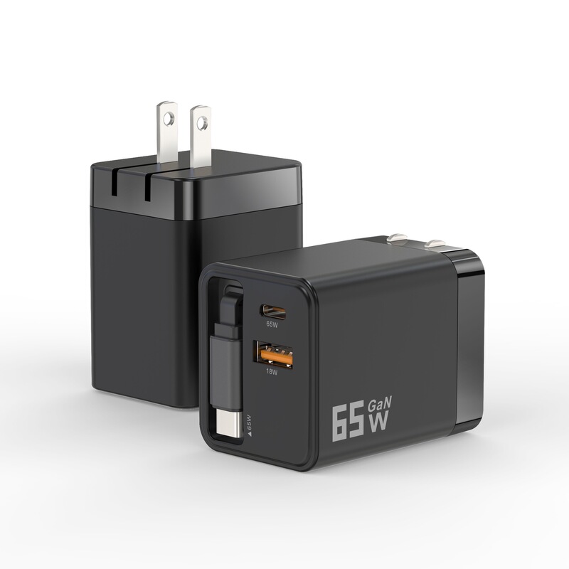 PD65Wストレッチライン充电ヘッド65W伸缩ラインA C充电器TYPE-C 65W二口ワイヤーアダプタ付き|undefined