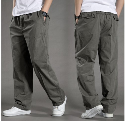 Spring and Autumn Thin Men's Casual Pants Oversized Overalls plus size Loose Men's Pants Explosive Main Push Edition with Loose Waist
