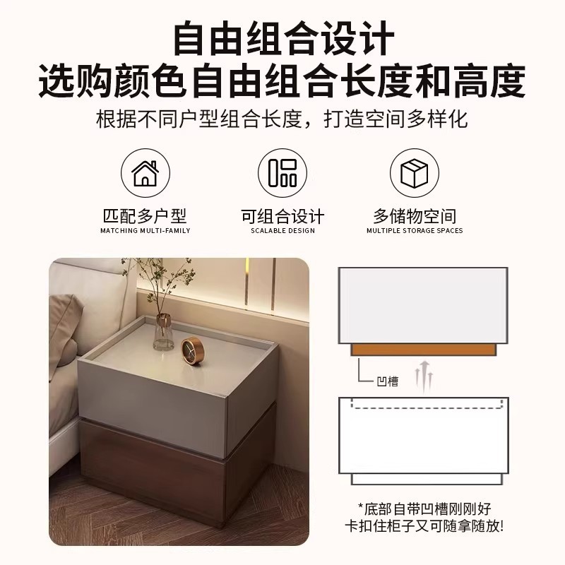 落地电视柜客厅家用复古长柜收纳储物柜一体中古风小户型茶几组合|undefined