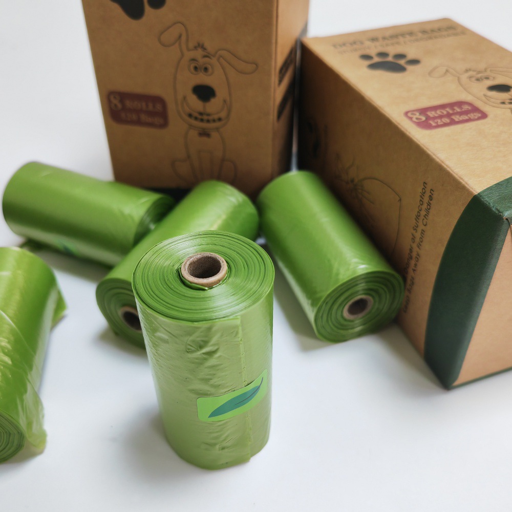 Comercio al por mayor transfronteriza degradable bolsa de basura para mascotas bolsa de caca de perro bolsa de caca engrosada bolsa de caca de perro