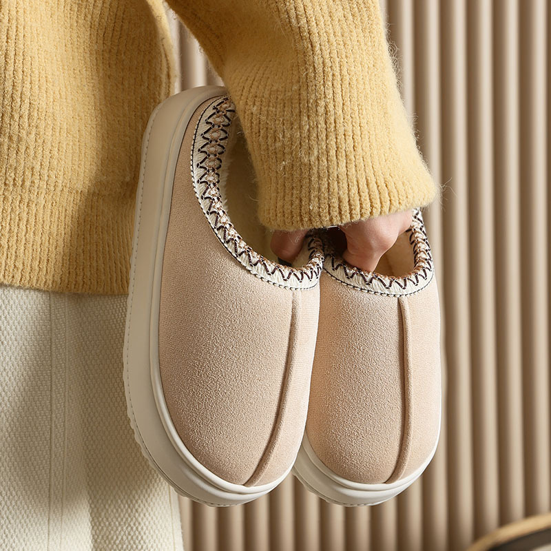 Pantuflas de Algodón Térmicas de Peluche para Casa de Invierno