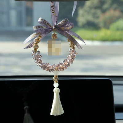 Car hanging and luxurious, light luxury crystal - purple
