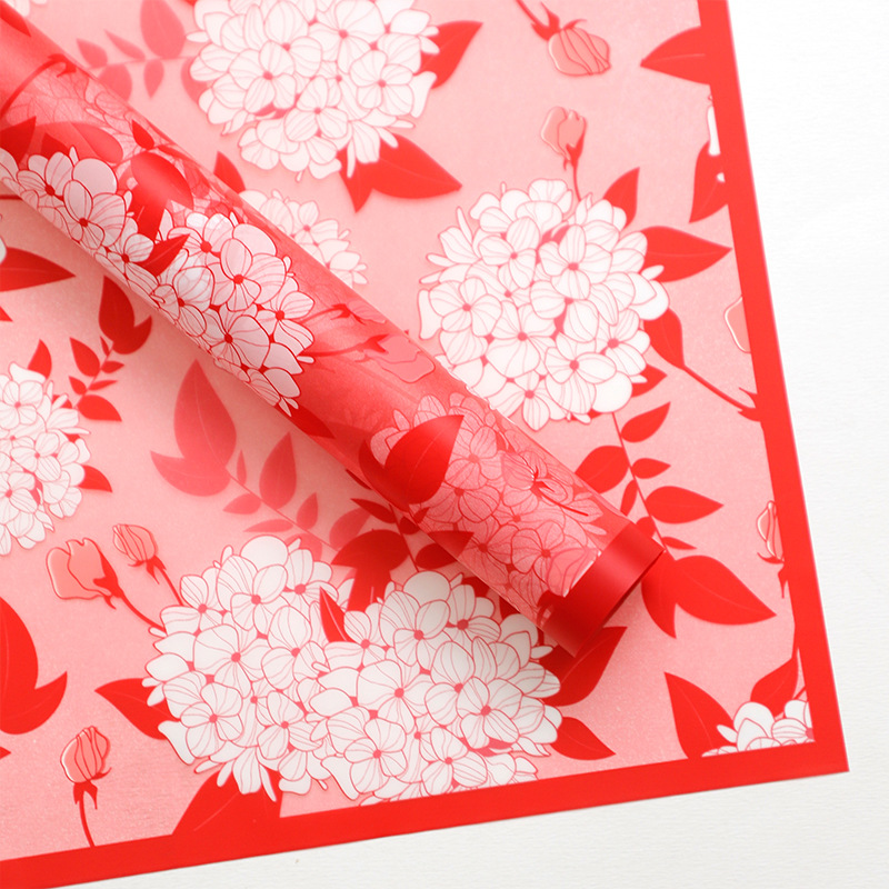 Huaxi hortenida bordes translúcidos papel de embalaje de flores comercio exterior transfronterizo ramo diy florista papel de embalaje de flores