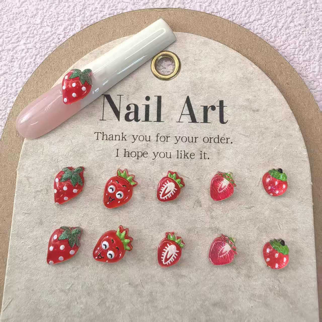 树脂草莓饰品耳钉发夹手机壳工艺品礼品配件批发_15.jpg