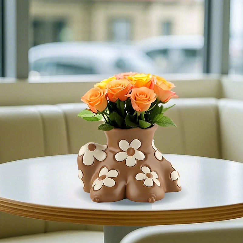  Nordic Ins-Style Creative Resin Human Body Art Flower Pot Home Desktop Balcony Succulent Planter Small Ornament