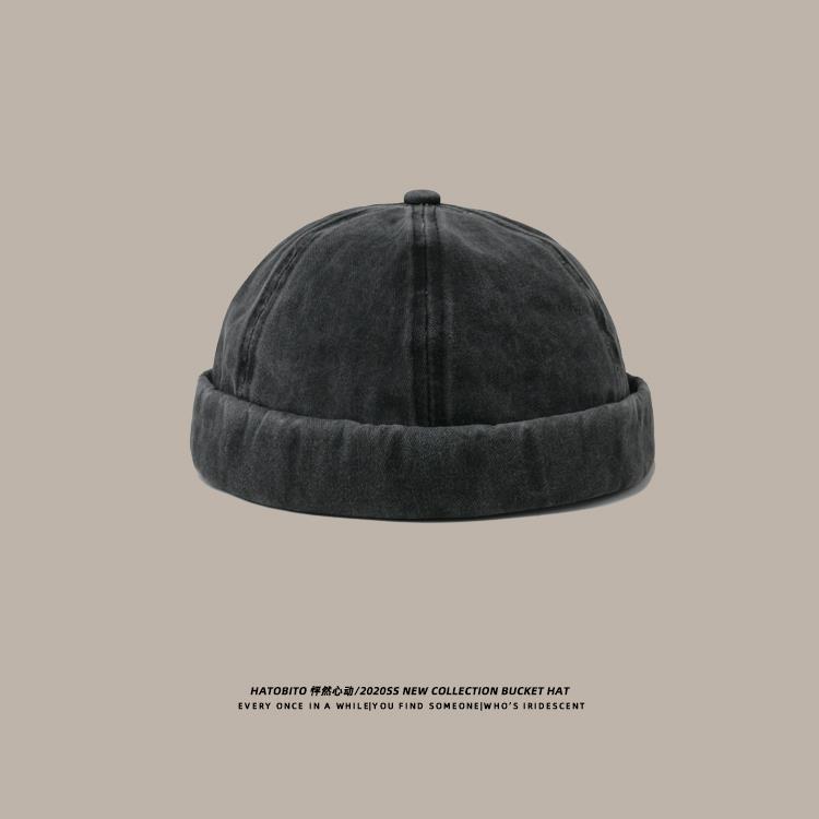 ~笨笨小舖~瓜皮帽 日系 棉質 帽子 圓頂 雅痞流氓帽 地主帽 水兵帽 地主帽 流氓帽 遮陽帽 嘻哈帽 遮陽帽 工作帽