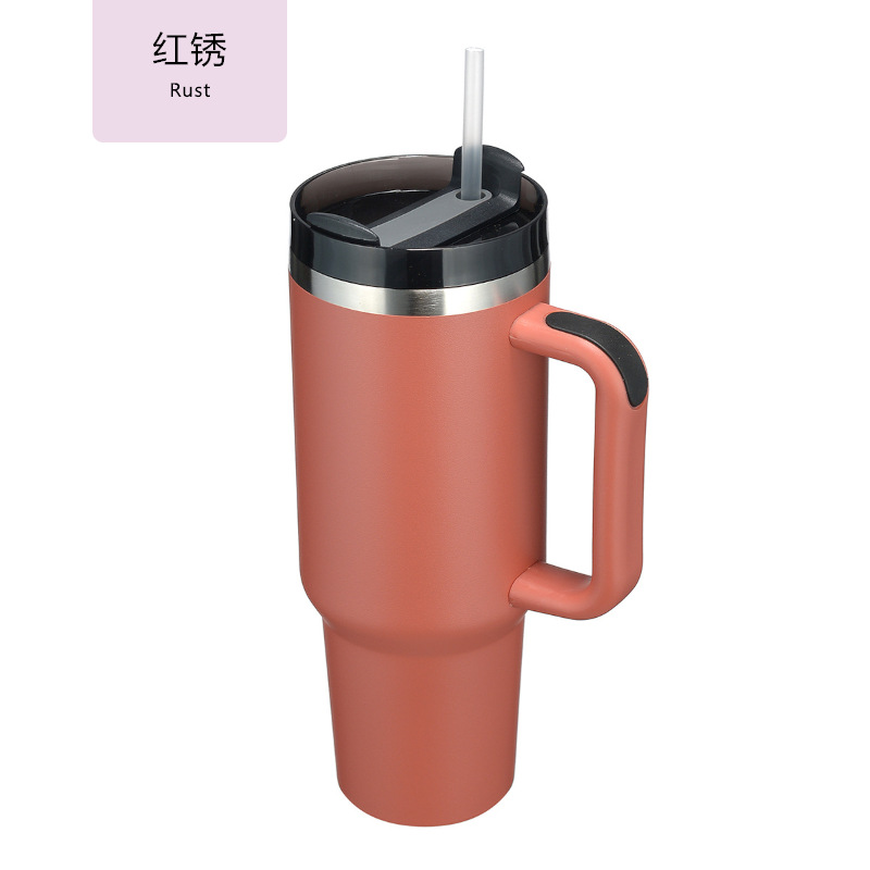 Nuevo transfronterizo 40oz mango de segunda generación Copa calentador de hielo Taza preservación del calor preservación en frío 304 taza de vacío de acero inoxidable con paja