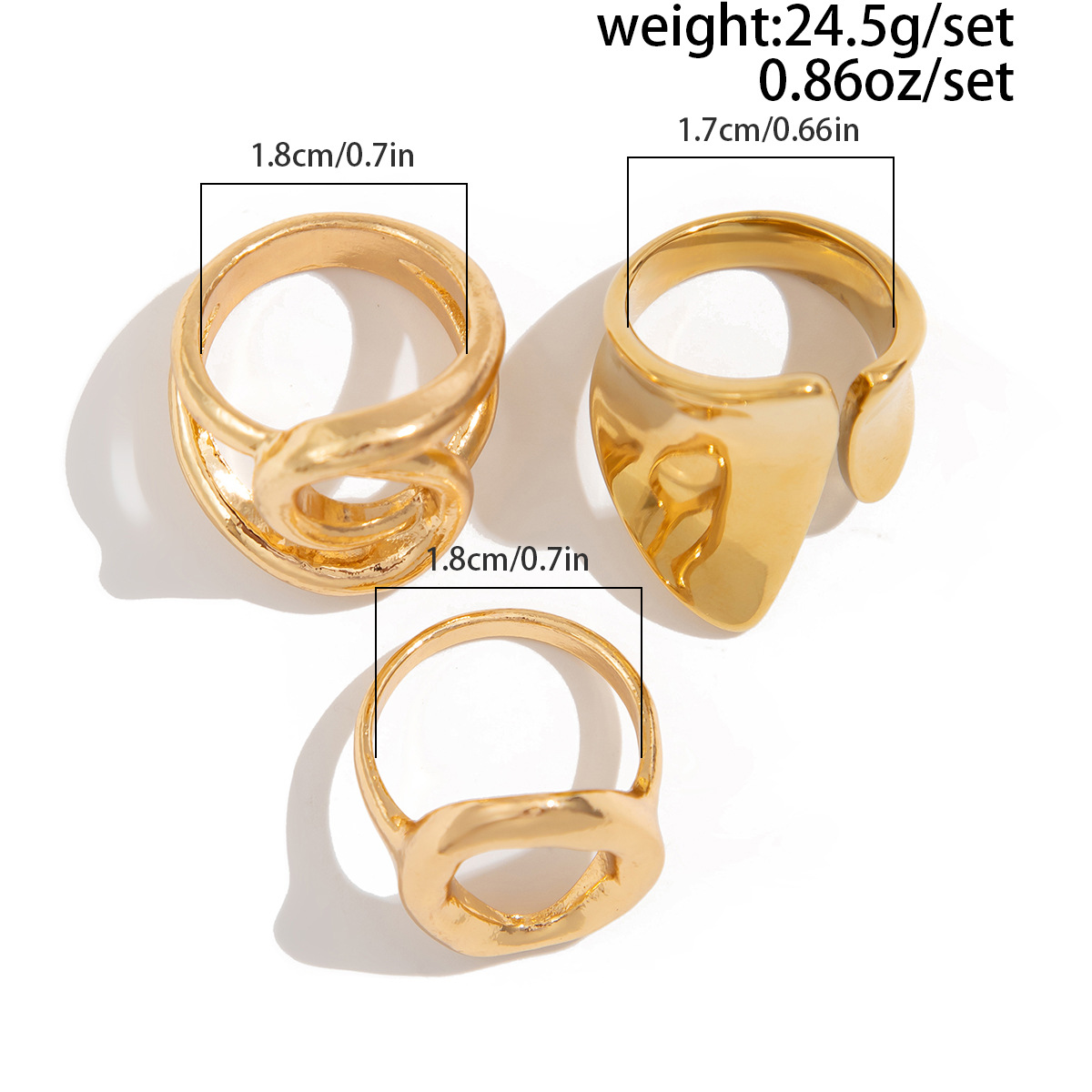 27g Weight Rings Classification 1 Set Quantity Holiday, Banquet, Selfie Occasion Alloy Material Printing Pattern Women's Gender Plating Design Punk Style Punk Printing Alloy Plating Women's Rings 无